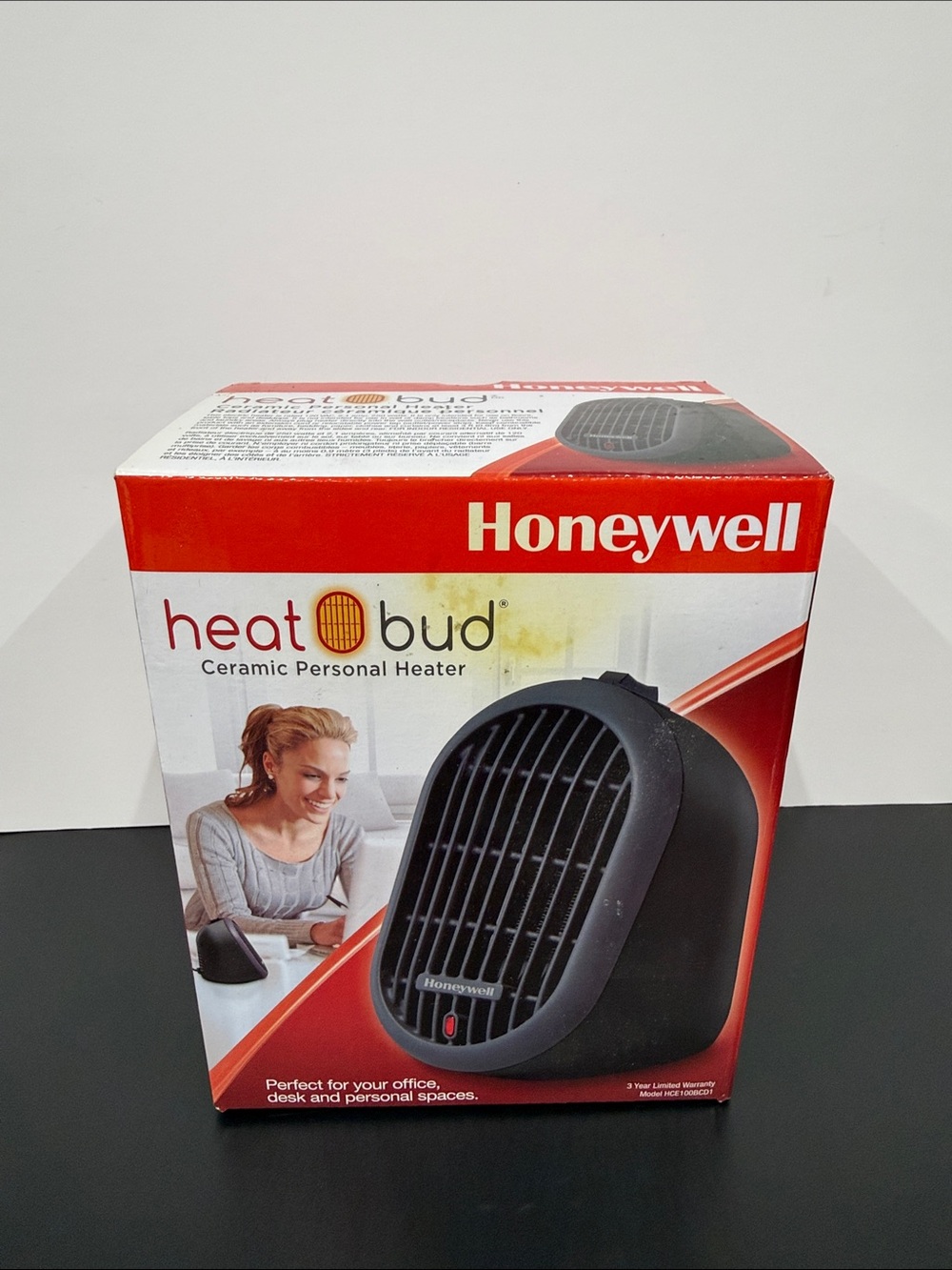Honeywell HCE100 Heat Bud Ceramic Personal Heater - Black